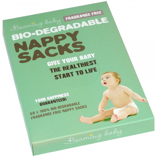 Beaming Baby Bio-degradable Nappy Sacks  FRAGRANCE FREE  (60 sacks)