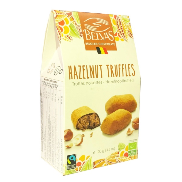 Belvas Belgian Chocolate Hazelnut Truffles 100g