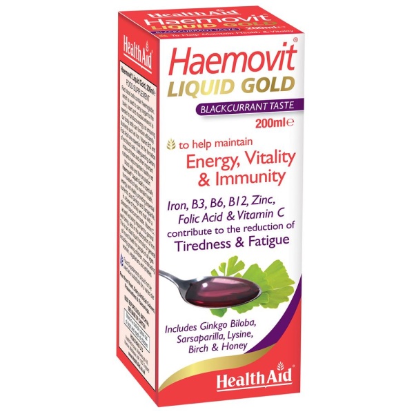 Healthaid Haemovit Liquid Gold Blackcurrant 200ml