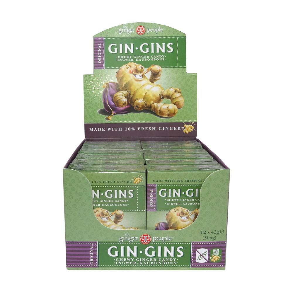 The Ginger People Gin Gins Original Ginger Chews 42g Box Of 12 Morganics Beauty