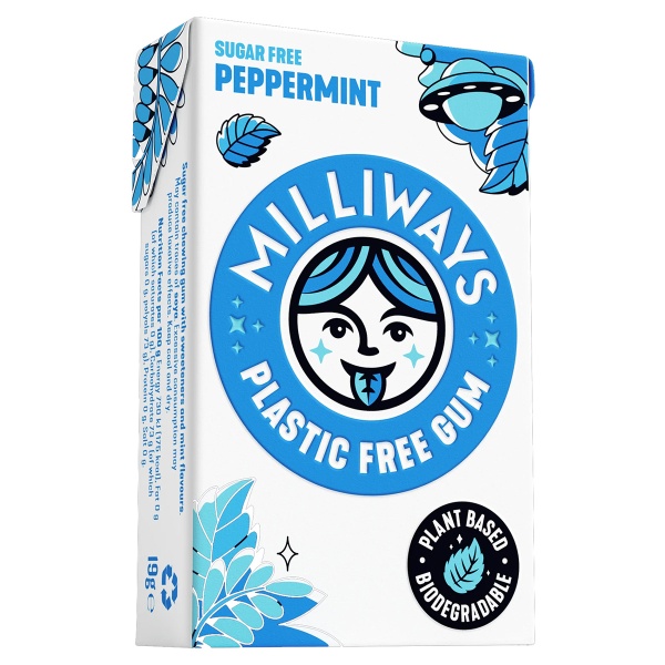 Milliways Peppermint Plastic Free Gum 19g (10 Pellets)