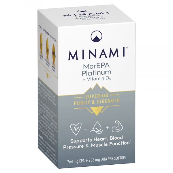 MINAMI MorEPA Platinum Omega-3 Fish Oil + Vitamin D - 60 Capsules