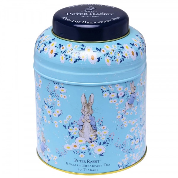 New English Teas Peter Rabbit Daisies Tea Caddy 80 Teabags
