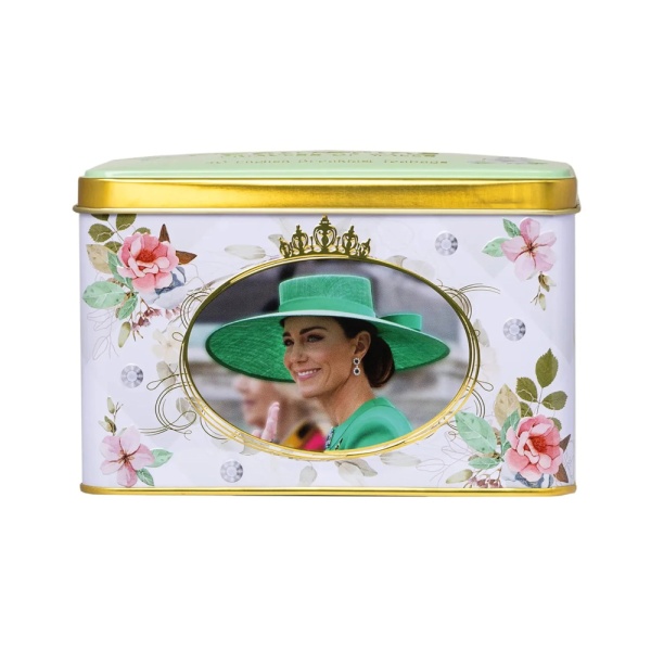 New English Teas Catherine Princess of Wales Tea Tin with 40 English Breakfast Teabags