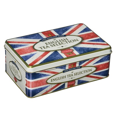 New English Teas Union Jack Tea Tin with 100 Teabag Selection