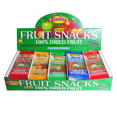 Frutina Fruit Snacks Variety Pack - 60 x 15g Real 100% Dried Fruit